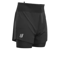 Hombre Compressport trail 2 en 1 pantalón corto