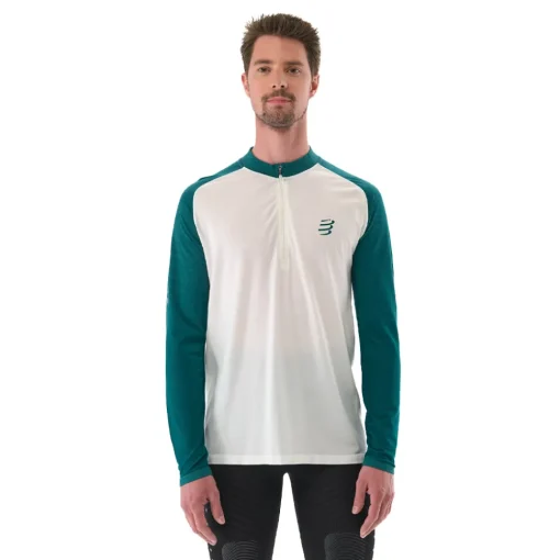 Hombre Compressport trail camiseta manga larga media cremallera - AW24