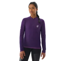 Mujer Compressport trail mujer camiseta manga larga media cremallera - AW24