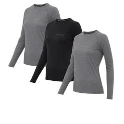 Mujer Higher State Camiseta de mujer L/S Crew (paquete de 3)