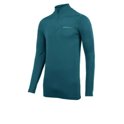 Hombre Higher State camiseta de running con media cremallera sin costuras