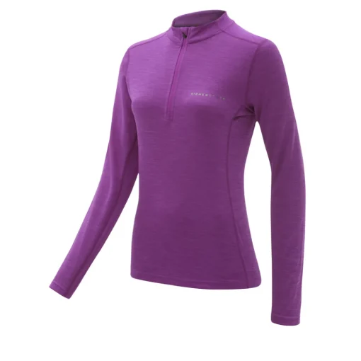 Mujer Higher State Camiseta de mujer L/S con cremallera 1/4