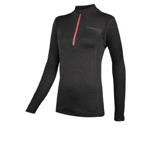 Mujer Higher State L/S 1/4 camiseta Micro Grid con cremallera para mujer