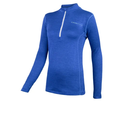 Mujer Higher State L/S 1/4 camiseta Micro Grid con cremallera para mujer