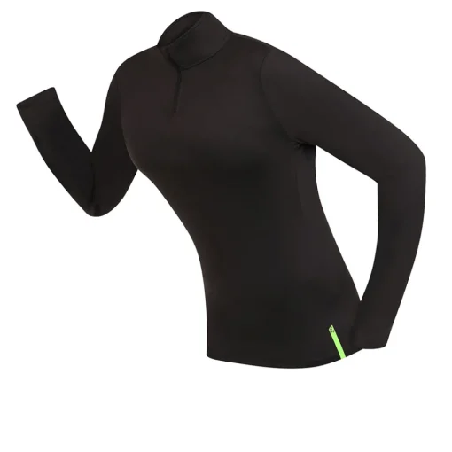 Mujer Higher State mujer manga larga cremallera Top - SS25