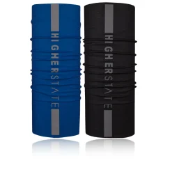 Hombre Higher State Reflective Tubular de cuello (Pack 2)