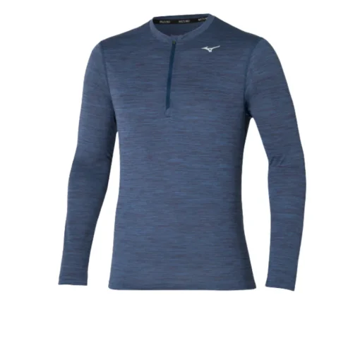 Hombre Mizuno Impulse Core camiseta con media cremallera