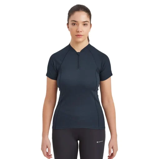 Mujer Montane Dart Nano camiseta con cuello de cremallera para mujer - SS23