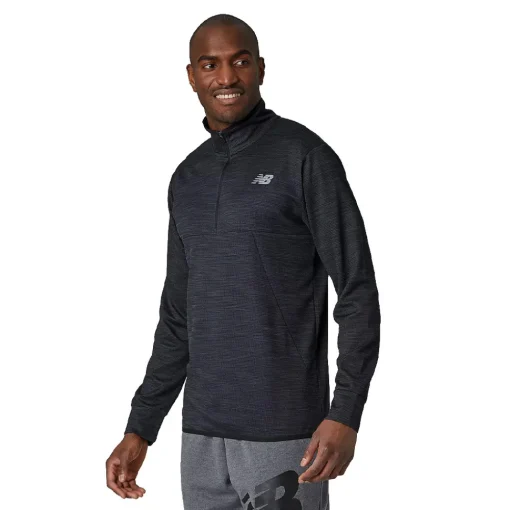 Hombre New Balance Tenacity Quarter Zip Top Camiseta de Manga Larga