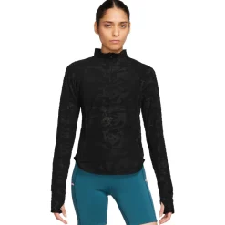 Mujer Nike Dri-FIT 1/4-cremallera para mujer capa intermedia trail camiseta - FA23