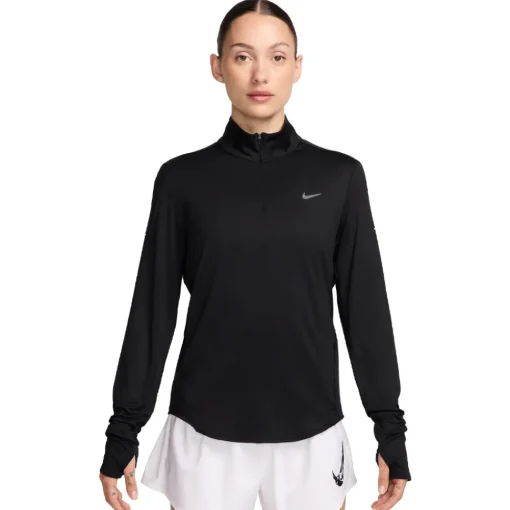 Mujer Nike Dri-FIT Swift UV Camiseta de running manga larga media cremallera para mujer - SP25