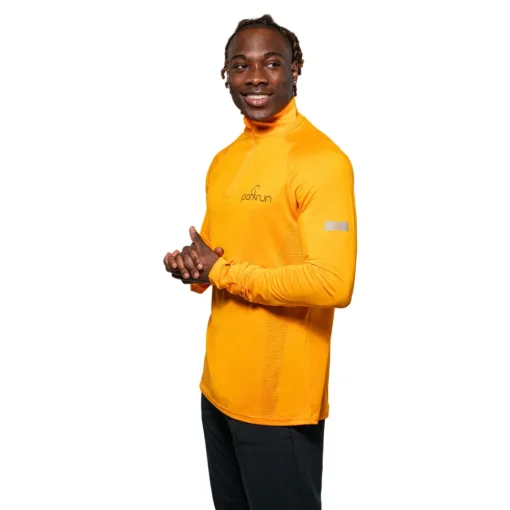 Hombre Parkrun Apricot parkrun 1/4 cremallera camiseta
