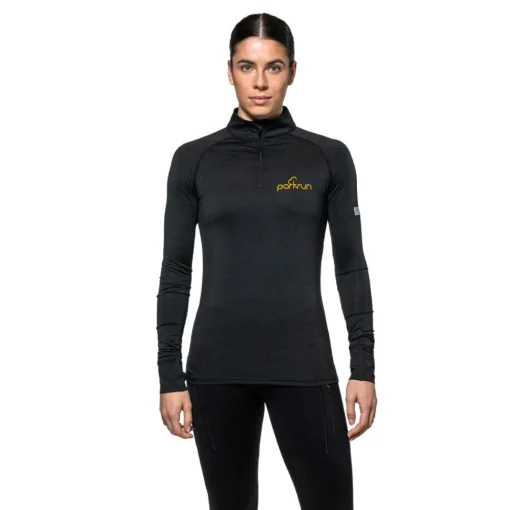 Mujer Parkrun Apricot parkrun camiseta con 1/4 cremallera para mujer