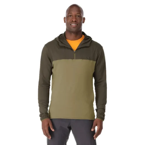 Hombre Rab Dihedral camiseta manga larga capucha