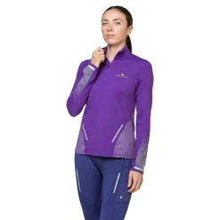 Mujer RonHill Tech Reflect media cremallera mujer Top - AW24