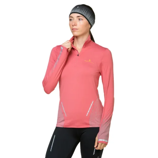 Mujer RonHill Tech Reflect media cremallera mujer Top - AW24