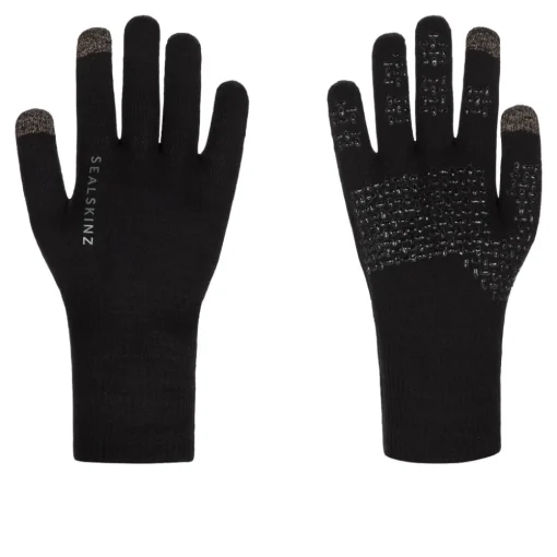 Hombre SealSkinz impermeable All Weather Ultra Grip Knitted guantes