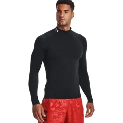 Hombre Under Armour HeatGear compresión Mock manga larga Top - SS25
