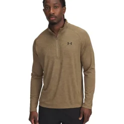 Hombre Under Armour Tech Textured camiseta manga larga media cremallera - SS25