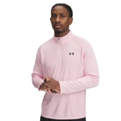 Hombre Under Armour Tech Textured camiseta manga larga media cremallera - SS25