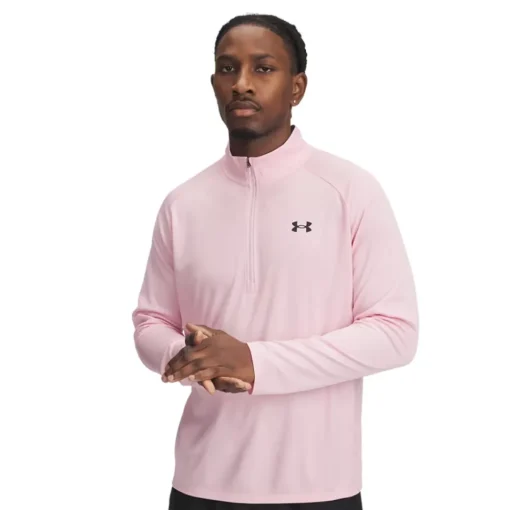 Hombre Under Armour Tech Textured camiseta manga larga media cremallera - SS25